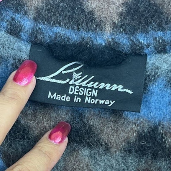 Lillunn aztec print 100% wool button up Jacket size Large Made in Norway - Picture 6 of 8